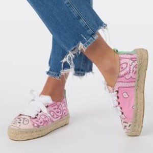 NEW Manebi Espadrille Sneakers with Blush Bandeau